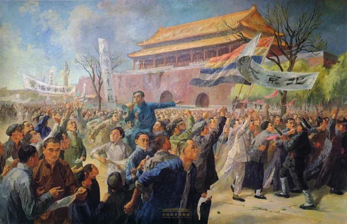 周令釗《五四運動》油畫，1951年，中國國家博物館藏.jpg